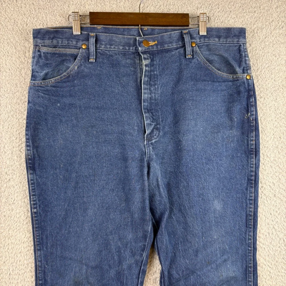 Wrangler Jeans Mens 38x32 Blue Cowboy Cut 936PWD Slim Fit Denim Workwear Vintage